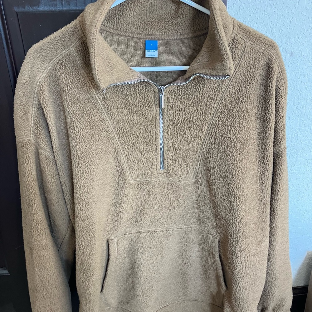 Women’s Tan Half-Zip Sweater